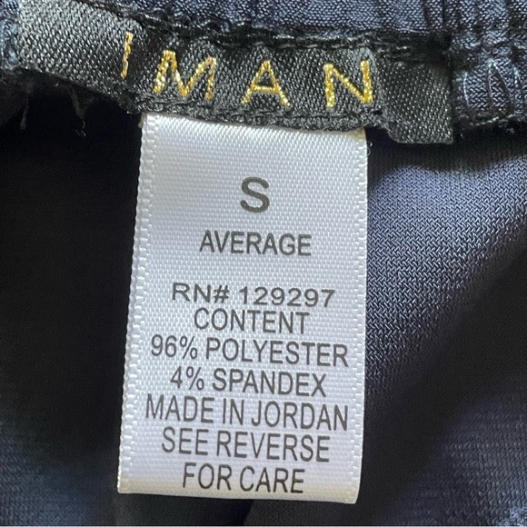IMAN Dark Navy Wide Leg Stretch Pull-on Pants NWT - Picture 7 of 8
